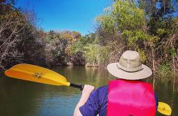 Kayaking at Britton Park, Joe Pool Lake