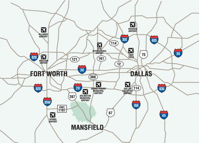 Dallas - Fort Worth Metroplex Map