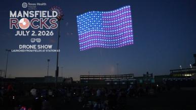 mansfield rocks drone show