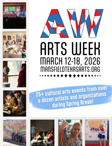 flyer for arts week march 12-18