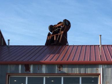 car on roof